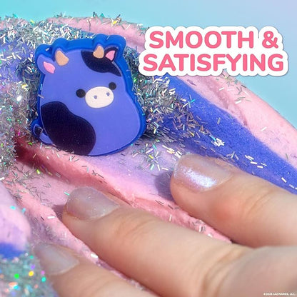 Original Squishmallows Ingrid The Cow Premium Cloud Slime, Blueberry-Scented, 8 oz., Storage Container with Figurine Topper, Rubber Charm, Goodie Bags Stuffers, Kids Party Favors, Sensory Toys