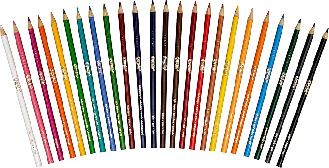 CRAYOLA Colouring Pencils - Assorted Colours (Pack of 24) | A Must-Have for All Kids Arts & Crafts Sets | Ideal for Kids Aged 3+