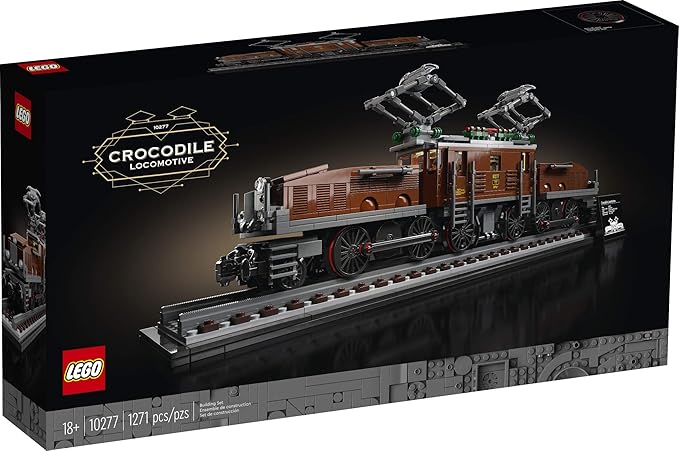 LEGO Crocodile Locomotive 10277 Building Kit; Recreate The Iconic Crocodile Locomotive with This Train Model; Makes a Great Gift Idea for Train Enthusiasts Lovers (1,271 Pieces)