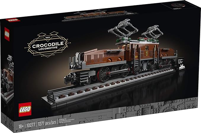 LEGO Crocodile Locomotive 10277 Building Kit; Recreate The Iconic Crocodile Locomotive with This Train Model; Makes a Great Gift Idea for Train Enthusiasts Lovers (1,271 Pieces)