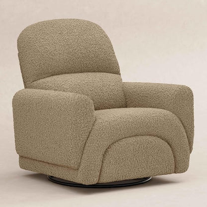Babyletto Rainbow Recliner and Swivel Glider in Latte Teddy Loop, Greenguard Gold Certified and CertiPUR-US® Certified