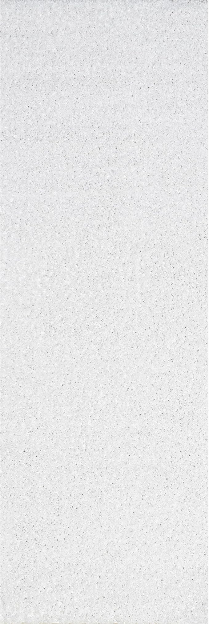 nuLOOM Gynel Solid 2x8 Runner Shag Rug for Living Room Bedroom Dining Room Nursery Entryway Hallway, Snow White