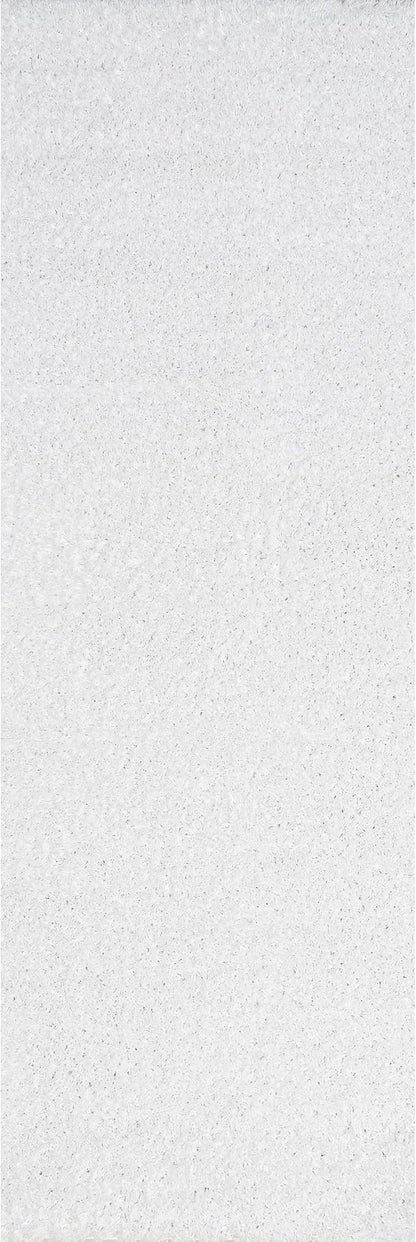 nuLOOM Gynel Solid 2x8 Runner Shag Rug for Living Room Bedroom Dining Room Nursery Entryway Hallway, Snow White
