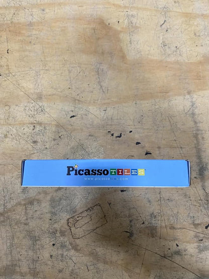 PicassoTiles Magnetic Building Blocks with Tiles and Click-in Educational Graphic Arts Magnet Construction Toy Set STEM Learning Playset Child Brain Development Stacking Playboard