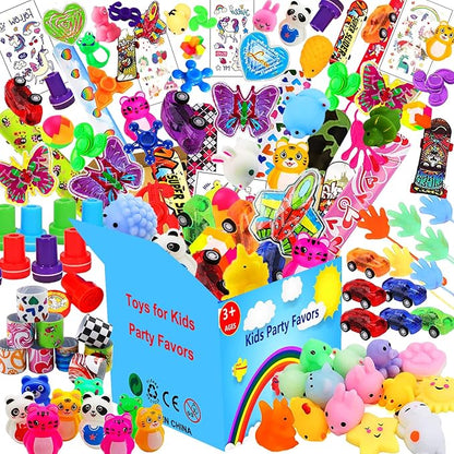120 Pcs Party Favors Toy for Kids, Treasure Box Carnival Prizes for Classroom School Rewards, Christmas Stocking Stuffers, Goodie Bag Pinata Fillers Bulk Toys for Boys Girls