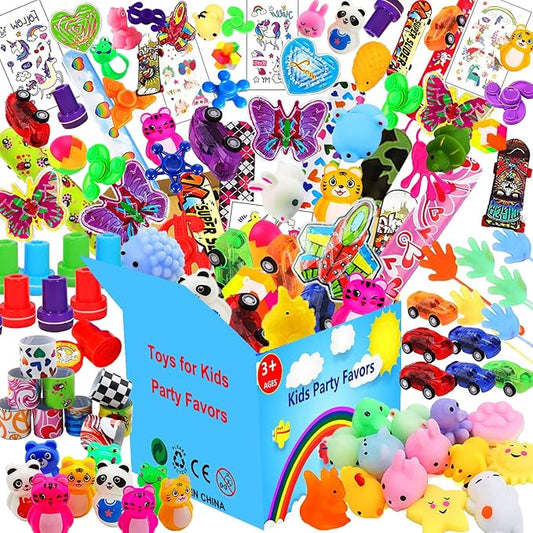 120 Pcs Party Favors Toy for Kids, Treasure Box Carnival Prizes for Classroom School Rewards, Christmas Stocking Stuffers, Goodie Bag Pinata Fillers Bulk Toys for Boys Girls