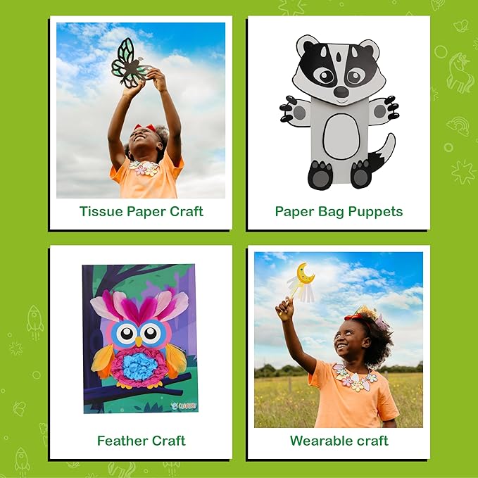 Craftikit® 20 Award-Winning Fairy Garden Crafts for Kids - 20 All-Inclusive Fun Paper Toddler Crafts, Fairy Garden Kit for Kids Ages 3-8, Magical Fairy Gifts