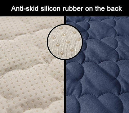 CHHKON Waterproof Nonslip Recliner Cover Stay in Place, Dog Couch Chair Cover Furniture Protector, Ideal Loveseat Slipcovers for Pets and Kids (Blue, 30'')