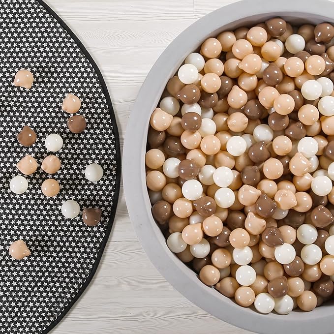 GOGOSO Bear Ball Pit Balls Shapes BPA Free Plastic Play Balls Crush Proof Kids Toddlers Baby Pastel Pelotas Toy Shaped Giant Friendship Bracelet