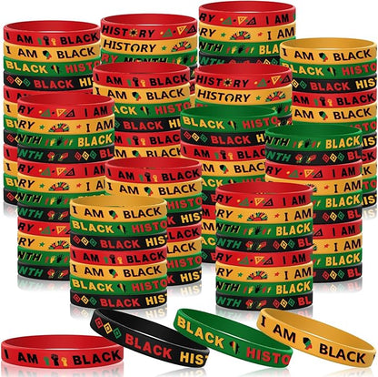 Black History Month Silicone Bracelets February Bracelets Black History Month Wristbands Black Freedom Day Bracelets Black History Month Gifts Stuffers for Adults