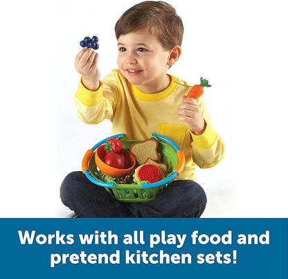 Learning Resources New Sprouts Stack of Baskets - 4 Pieces, Ages 18 mos+ Toddler Pretend Play Toys, Play Grocery Basket, Perfect for Easter Baskets