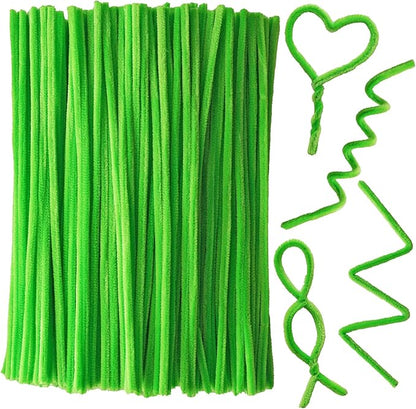 Qirimoi Light Green Pipe Cleaners Craft Pipe Cleaners Bulk Pipecleaners Crafts Supplies，200Pcs Light Green