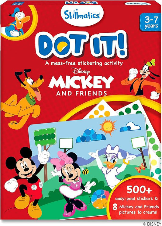 Skillmatics Art Activity - Dot It Disney Mickey and Friends, Mess-Free Sticker Art for Kids, DIY Craft Kits, Scrapbooking, Gifts for Boys & Girls Ages 3, 4, 5, 6, 7