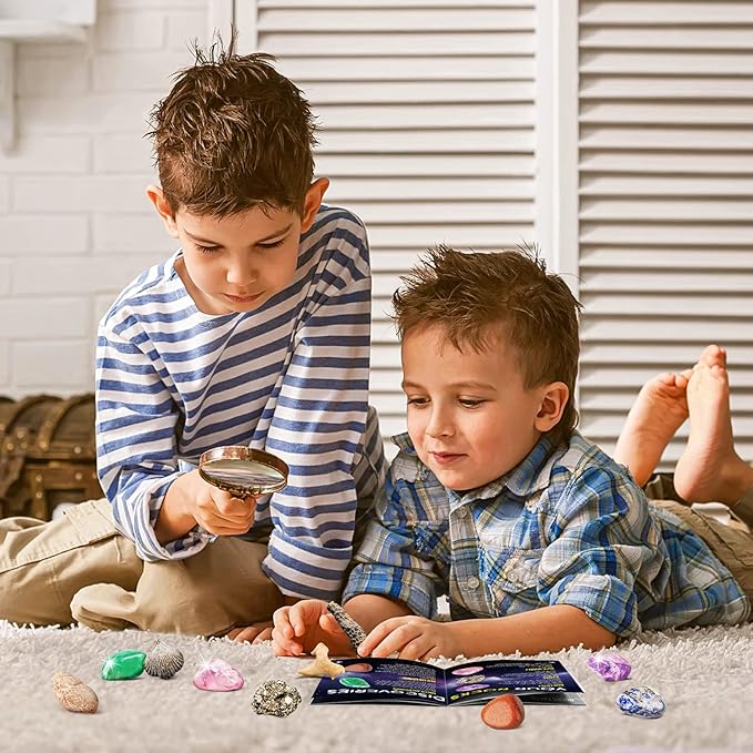 XXTOYS Solar System Gemstone Dig Kit - Dig Up 13 Gems, Rocks & Fossils - Space Toys Science Kits for Kids, Great Geology Gift for Boys & Girls 6-8 STEM Educational Toys