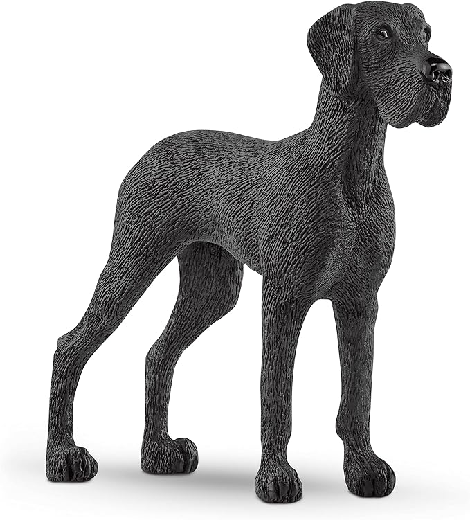 Schleich Farm World Great Dane Dog Figurine - Highly Detailed and Durable Animal Toy, Fun and Educational Play for Boys and Girls, Gift for Kids Ages 3+