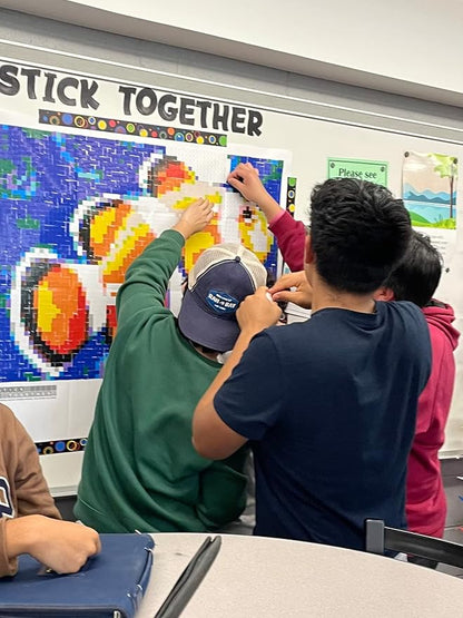 Clownfish Mosaic Sticker Art Kit for Kids and Adults, Large Sticker by Number/Letter Poster 36" x 40" with 3,996 Stickers, Paint by Stickers Puzzle for School, Classroom, Home