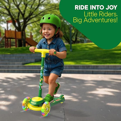 3 Wheel Scooter for Kids, Smooth Light Up LED Front Wheels, Wide Anti Slip Deck, Rear Foot Brake, Easy Lean to Steer Maneuvering, Indoor & Outdoor Ride On Toys for Ages 2 Up,