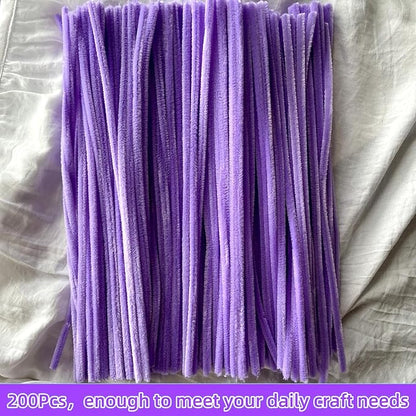 Qirimoi Purple Pipe Cleaners Craft Pipe Cleaners Bulk Pipecleaners Crafts Supplies，200Pcs Purple