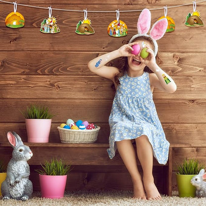 Civaner Make an Easter He Lives Sticker Scenes Religious Easter Stickers Craft Kit for Kids Resurrection Stickers Tree Ornaments Office Christian Jesus Stickers He is Risen Hanging DIY Art(16 Sets)