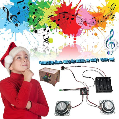 Craft Kit Speaker Circuits - Speaker Electronic Engineering Toys,Build Speaker Kit,DIY Bluetooth Speaker Kit Build Personalized Wood Case Speaker Set,Learning STEM Gifts Science for Teens