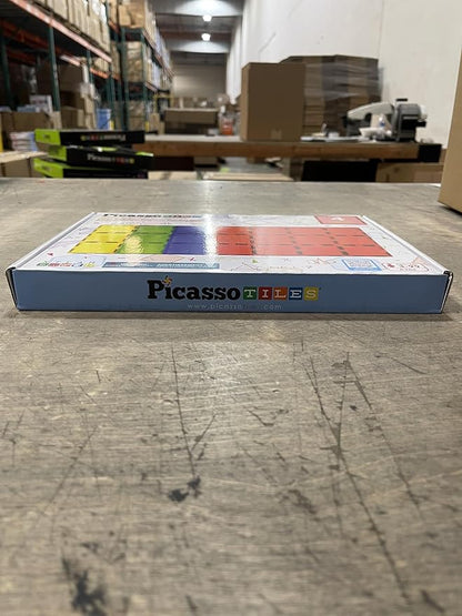 PicassoTiles Kids Toy Magnetic Building Blocks Magnet Tiles Supersized Large Stabilizer Base Jumbo XL Plate Foundation Education Construction Kit Engineering STEM Children Learning Stacking Set