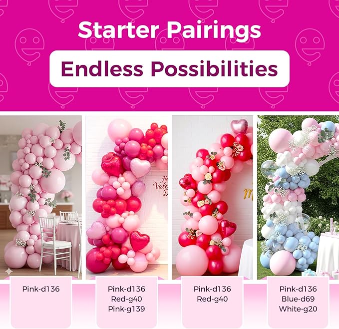 Bezente Pastel Pink Latex Party Balloons - 30 Pack 18 inch Large Thick Big Round Pink Balloons for Birthday Wedding Bridal Shower Gender Reveal Anniversary Party Decorations