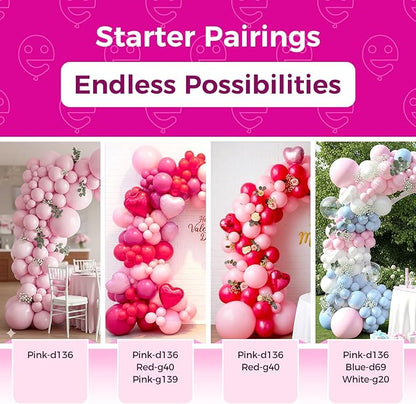 Bezente Pastel Pink Latex Party Balloons - 30 Pack 18 inch Large Thick Big Round Pink Balloons for Birthday Wedding Bridal Shower Gender Reveal Anniversary Party Decorations