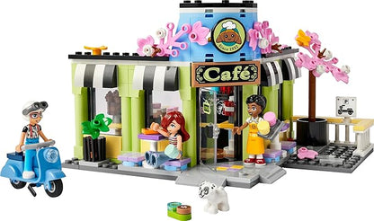 LEGO Friends Heartlake City Cafe Toy for Children - Building Pastry - Creative Hobby and Gift Idea for Girls and Boys from 6 Years - 3 Mini Dolls and a Dog 42618