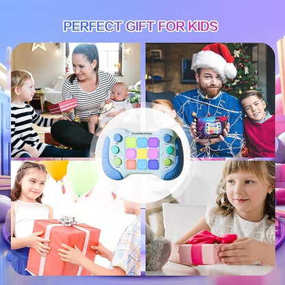 Christmas Fast Push Game Fidget Toys Handle, Upgraded Flashing Quick Press Games Pro for Kids, Speed Push Light Up Fidget Game, Educational Handheld Console Gamepad Toy for Boys, Girls