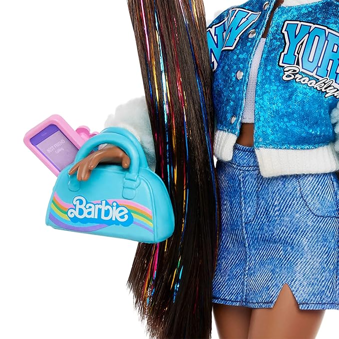Barbie Dream Besties Doll & Accessories Playset, Brooklyn” Posable Fashion Doll with Long Black Hair, 9 Music-Themed Pieces