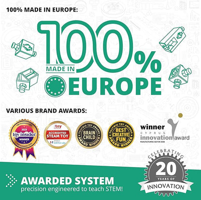 Engino- STEM Toys, Physics Laws: Inertia, Friction, Circular Motion, Construction Toys for Kids 9+, Educational Toys, Gifts for Boys & Girls (6 Model Options)