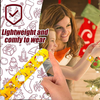 AMOR PRESENT 64PCS Slap Bracelets Bulk, Halloween Slap Bracelets for Kids Snap Wrist Bands for Party Favors Goodie Bags Trick Or Treat Toys