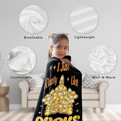 I Just Really Like Ducks Pentagram Adult duck Blanket Kids Funny Blanket Suitable for Bedroom bed sofa Crib Couch Chair outdoor All Season Items That Yellow Duck Lovers Will Love 40"x30"for Pets