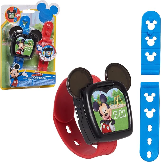 Disney Junior Mickey Mouse Funhouse Toy Watch for Kids with Lights and Sounds, Officially Licensed Kids Toys for Ages 3 Up by Just Play