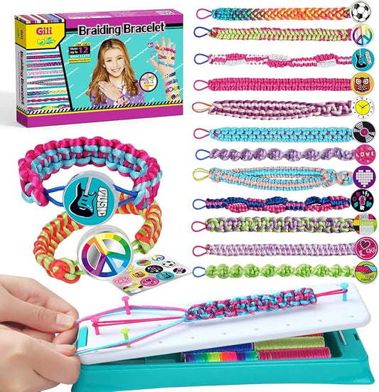 GILI Friendship Bracelet Making Kit for Girls Age 8-12 – DIY Arts and Crafts Toys – Best Christmas Birthday Gifts Ideas for Girls 7 8 9 10 11 Years Old