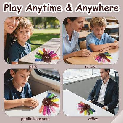 Color Sorting Toys, Squeeze Sensory Fidget Toys for Toddlers, Fine Motor Skills Sensory Toy, Montessori Learning Toys for Preschool Learning, Sensory Activity Toy for Kids 3+ & Adults