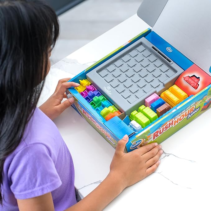 ThinkFun Rush Hour Junior - Classic Traffic Jam Logic Game | New Look for 2024 | STEM Toy for Kids | Engaging Puzzles for Ages 5 and Up | Junior Edition of The International