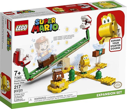LEGO Super Mario Piranha Plant Power Slide Expansion Set 71365; Building Kit for Kids to Combine with The Super Mario Adventures with Mario Starter Course (71360) Playset (217 Pieces)