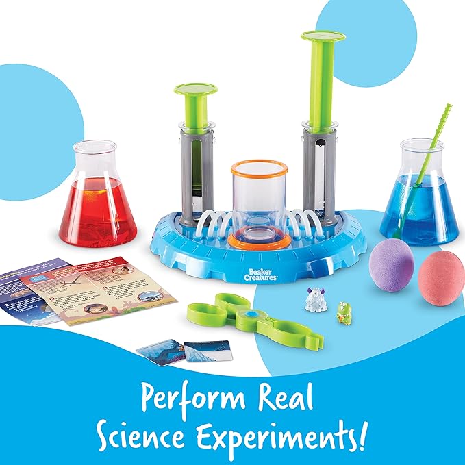 Learning Resources Beaker Creatures Liquid Reactor Super Lab,Ages 5+,15 pieces, Homeschool, STEM, Science Exploration Toy, Science Kit