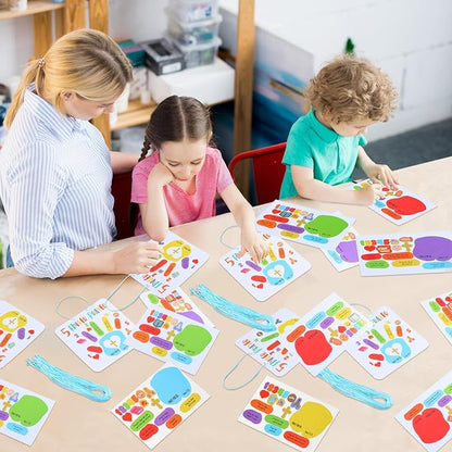 30 Sets Bible Crafts for Kids 5 Finger Prayer Handprint Craft DIY Christian Sunday School Arts Make Your Own Finger Prayer Gift for Religious Party Supplies Fun Home Activities