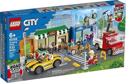 LEGO City Shopping Street 60306 Building Kit; Cool Building Toy for Kids, New 2021 (533 Pieces)