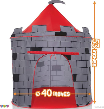 Play22 Kids Play Tent Knight Castle - Portable Pop Up Tent - Foldable into Carrying Bag - Childrens Play for Indoor & Outdoor Use - Playhouse for Boys & Girls