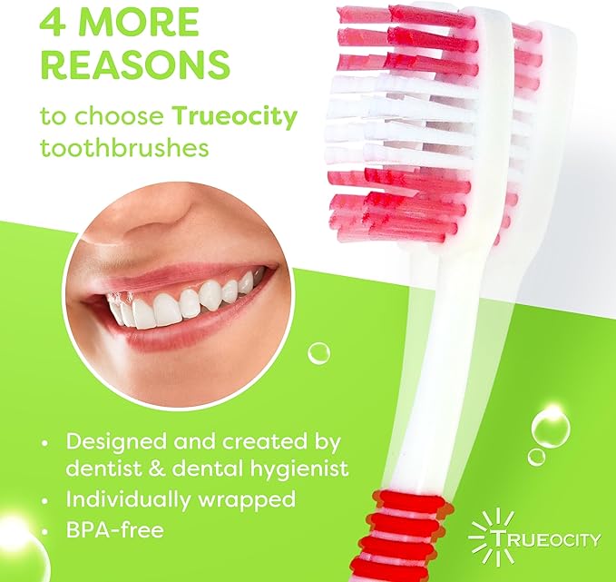 Toothbrushes Bulk Individually Wrapped - 30 Pack, Bulk Toothbrush, Medium BristleToothbrush, Individual Toothbrushes, Multi-Colored Toothbrushes Pack For Adults And Kids, Multi Pack Toothbrushes