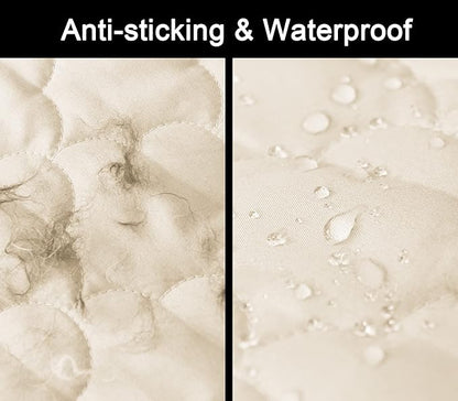 CHHKON Waterproof Nonslip Recliner Cover Stay in Place Dog Couch Chair Cover Furniture Protector Ideal Sofa Slipcovers for Pets and Kids (Ivory, 30'')