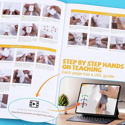 JMMICO 71-Piece Pipe Cleaner Craft Kit for Kids & Adults - DIY Animal Art Supplies with Video Tutorial, Creative Blind Box Anxiety Relief Toys & Classroom Activities, ASTM/CPC Certified (Ages 8+)