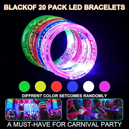 36Pcs Glow Bracelets,Led Bracelets,Glow in The Dark Bracelets,Light up Bracelets,Neon Bracelets,Neon Party Favors Carnival Birthday Concert Party Game Gifts Suitable for children/adults