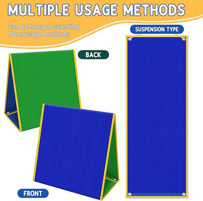 Foldable Felt Board for Toddlers Flannel Board Stories for Preschool Early Learning Interactive Storytelling Double Sided Felt Story Board Reusable Felt Play Boards for Kid (13 * 12)