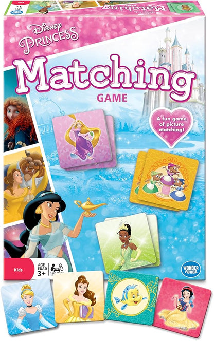 Wonder Forge Disney Princess Matching Game-Fun & Quick Memory Game for Kids | Engaging Toy for Ages 3-5 Years | Features Beloved Disney Princesses | Ideal for Solo or Family Play (Packaging May Vary)