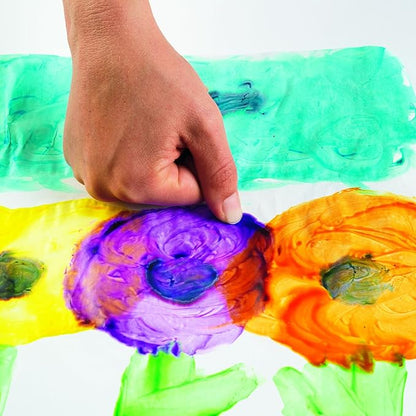 Colorations Washable Finger Paints, 16 fl oz, White, Non-Toxic, Creamy, Vibrant, Kids Paint, Craft, Hobby, Fun, Art Supplies, Young kids, finger painting, hand painting