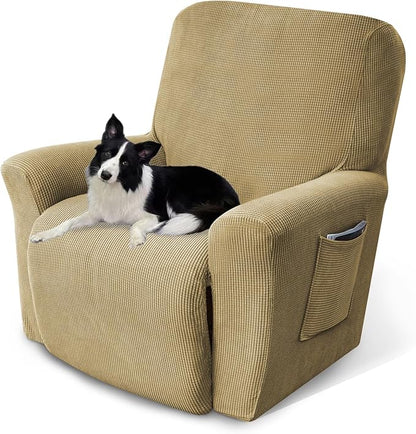 Recliner Chair Cover Lazy Boy Recliner Covers Recliner Covers for Recliner Chair 1 Piece Furniture Protector Prevent wear and pet Hair（Recliner,Tan Brown）
